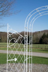 Oblúk na ruže Mel s bránkou - Biela antik