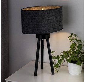 Duolla - Stolná lampa OVAL 1xE27/15W/230V pr. 30 cm šedá