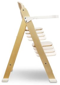 Lionelo - Detská jedálenská stolička 3v1 FLORIS Biela prírodná