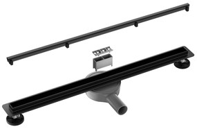 CERANO Cerano, Lineárny odtokový žľab Slim 100 cm s otočným sifónom o 360°, čierna, CER-CER-414914