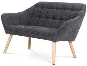 Dvojmiestna sedačka AK-322 GREY, poťah tmavosivá látka