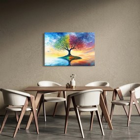Obraz – Maľovaný strom ročných období (90x60 cm)