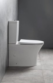 Bruckner Bruckner, DARIO RIMLESS WC kombi misa s nádržkou, spodný/zadný odpad, biela, 201.437.4