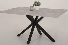 Jedálenský stôl Cleo 140x90 cm, šedý betón