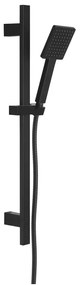 Matne čierna antikoro sprchová súprava s ručnou sprchou a posuvným držiakom 70 cm – Sapho