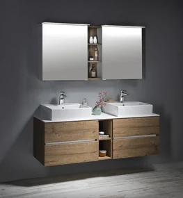 Sapho Sapho, LINEX galérka s LED osvetlením, 60x70x15cm, ľavá/pravá. biela, LX060-0030