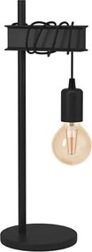 Eglo 43714 - Stolová lampa TOWNSHEND 1xE27/10W/230V čierna
