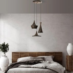 Luster na lanku TOM 3xE27/40W/230V šedá