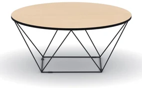 Okrúhly konferenčný stôl WIRE, priemer 105 cm, buk
