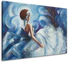 Gario Ručne maľovaný obraz Krásna žena počas tanca Rozmery: 100 x 70 cm