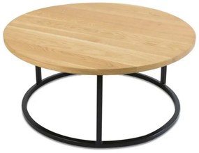 SADA 2x Konferenčný stolík OAKLOFT 38x90 cm čierna/dub