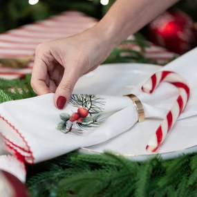 VIANOČNÉ PRESTIERANIE NA STÔL INES13 SADA 4 KS 40X40 CM VZOROVANÁ