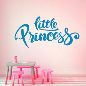 Veselá Stena Samolepka Nápis Little princess Farba: modrá, Veľkosť: 60 x 32 cm
