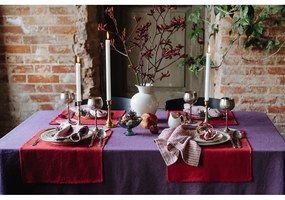 Podtácky v červeno-prírodnej farbe v súprave 4 ks – Linen Tales