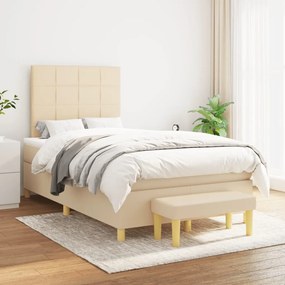 Boxspring posteľ s matracom krémový 120x200 cm látka 3137146