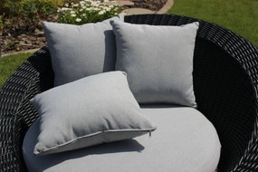 Čierne záhradné ratanové sedenie so stolíkom 4-set