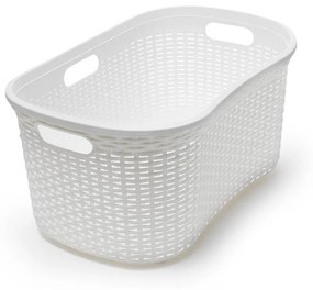 Krémovobiely kôš na bielizeň Addis Rattan Laundry Basket Calico