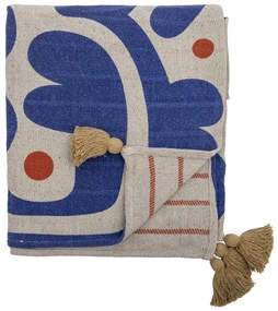 Bloomingville Prehoz z recyklovanej bavlny Eviaya Blue 130 × 160 cm