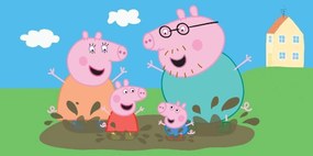 DETSKÝ BAVLNENÝ UTERÁK PEPPA PIG 70X140 CM VZOROVANÝ