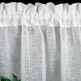 Dekorstudio Kuchynská záclonka CLOE zdobená citrónovou potlačou a čipkou 150 x 60 cm