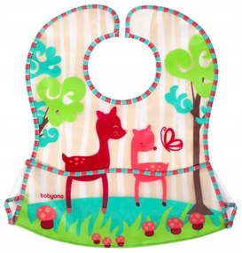 BabyOno Podbradník nepremokavý s kapsičkami - Srnky - 6m+