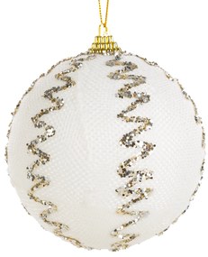 VIANOČNÁ BANKA NA STROMČEK SADA 6 KS (FI) 10 CM VZOROVANÁ