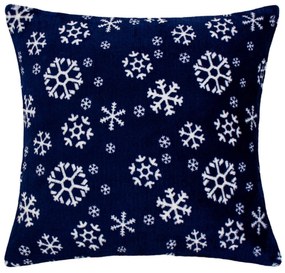 Domarex Dekoratívny vankúšik Snowflakes navy, 40 x 40 cm
