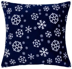 Domarex Dekoratívny vankúšik Snowflakes navy, 40 x 40 cm
