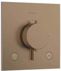 Sprchová a vaňová batéria Hansgrohe Ecostat Comfort E bez podomietkového telesa kartáčovaný bronz 33716140