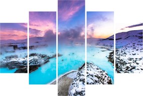 Obraz - Modrá lagúna na Islande (150x105 cm)