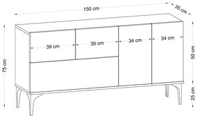 Skrinka Tress Oak and Black