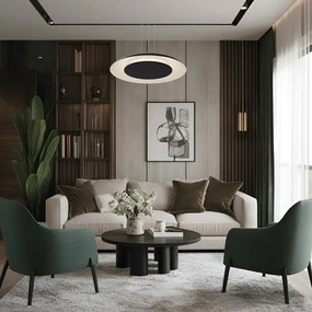 Závesné LED svietidlo Piattino, 1x LED 30w, 3000-6000k, b/w