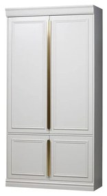 Svetlosivá šatníková skriňa z borovicového dreva 110x215x44 cm Organize – WOOOD