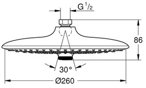 GROHE 26455000 - Hlavová sprcha EUPHORIA 260 260 mm lesklý chróm