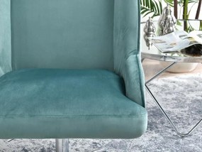 Kreslo Bilibo (tyrkysová + chrómová). Vlastná spoľahlivá doprava až k Vám domov. 1109887