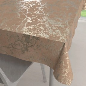 Biante Veľký zamatový obdĺžnikový obrus Isabela IBL-016 Zlatý mramor na púdrovo béžovom 200x240 cm