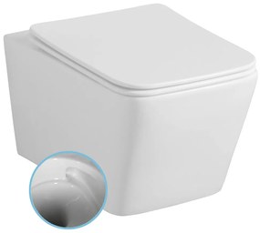 Sapho Sapho, PORTO závesná WC misa, Vortex Rimless, 36x52cm, biela, PZ102V