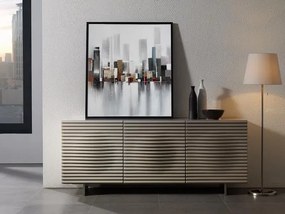 Komoda Hudson 180 cm piesková/chróm