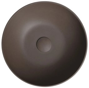 Sapho Sapho, FORMIGO betónové umývadlo na dosku, priemer 39cm, tmavo hnedá, FG315