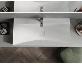 Mexen Poli, umývadlo na dosku z konglomerátu 100 x 48 cm, biela, 23021001