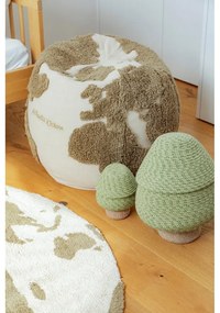 Zelený/krémový detský sedací vak World Map – Lorena Canals