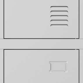 Školská BHP šatníková skriňa IGOREK, 6-dverová, 900 x 1500 x 450 mm, sivá