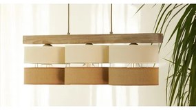 Brilagi - Luster na lanku FOREST 3xE27/15W/230V borovica/béžová/krémová