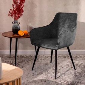 Jedálenská stolička SATORI zamatová grafitová 894478