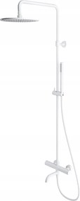 Termostatická Sprchová Stĺpica Biela Matná S Vaňovým Výtokom Omnires