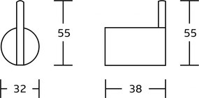 Mexen príslušenstvo, Aron držiak na uterák, 1-háčik, čierna, 7088135-70