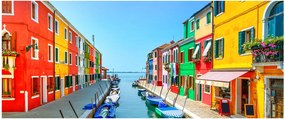 Obraz - Ostrov Burano, Benátky, Taliansko (120x50 cm)