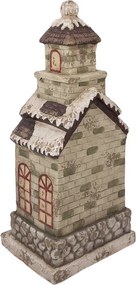 Béžová antik dekorácia domček kostol - 36*30*80 cm