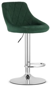 Barová zamatová stolička KAST AKSAMIT - zelená