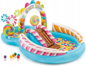 Intex Candy Zone – nafukovacie vodné ihrisko so šmýkačkou a fontánou